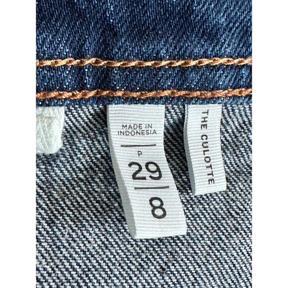 Vintage Denim Gaucho Pants Dark Wash Size 8/29 Wide Leg 70s Fall trend - Picture 5 of 9